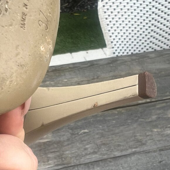 YSL Stiletto Platform Nude Cut Out Sandle Heels 6.5 37 - Picture 15 of 16